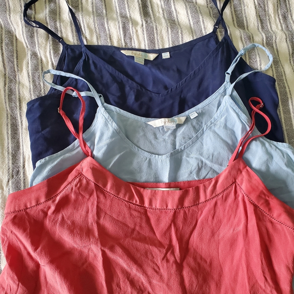 3 silk camisoles
